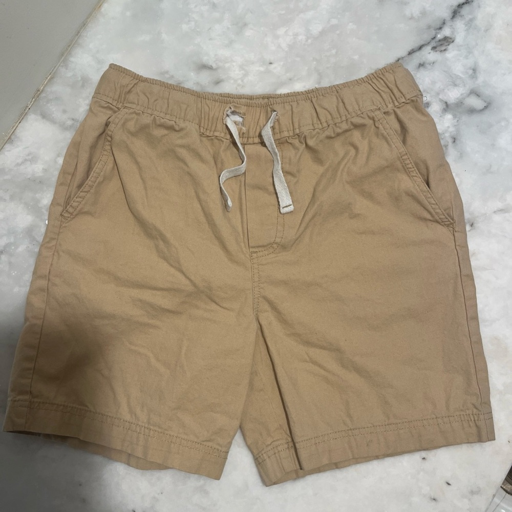 Caribbean Joe Kids Boys Pull On Khaki Shorts With Pockets 7 8